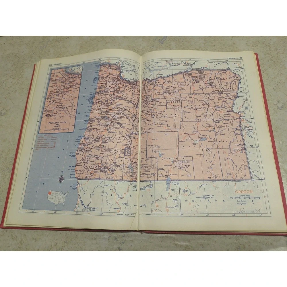 Hammond's Family Reference WORLD‎ ATLAS 1962 hardcover